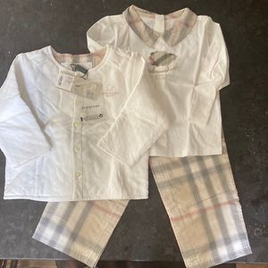 NWT Burberry infant gift set in box. Size 18 months